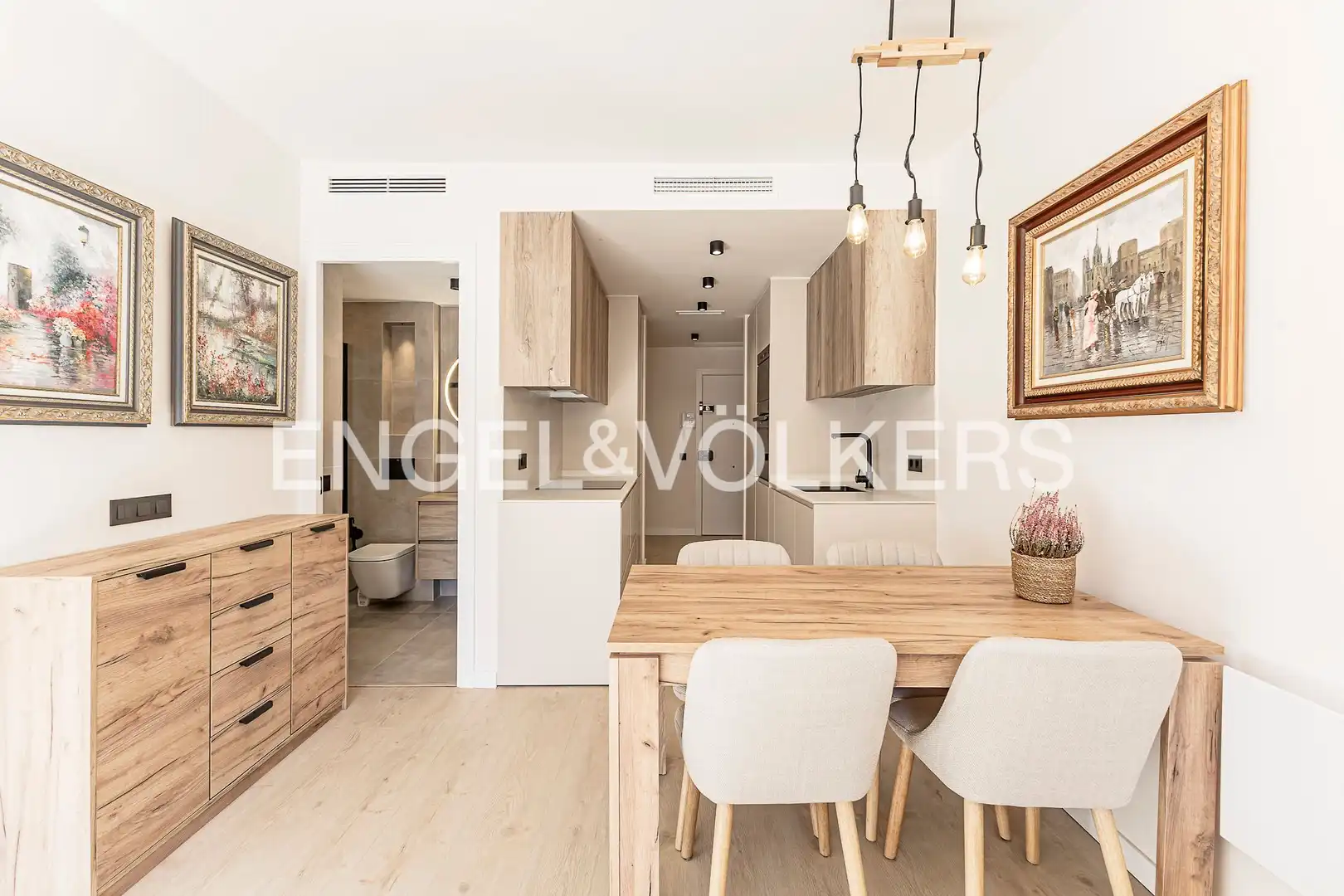 Dining room of Attic for sale in  Barcelona Capital  with Air Conditioner, Heating and Parquet flooring