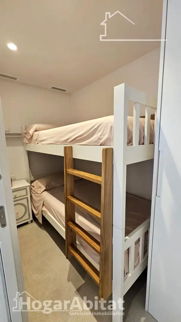 Bedroom of Flat for sale in Cullera  with Air Conditioner, Private garden and Furnished