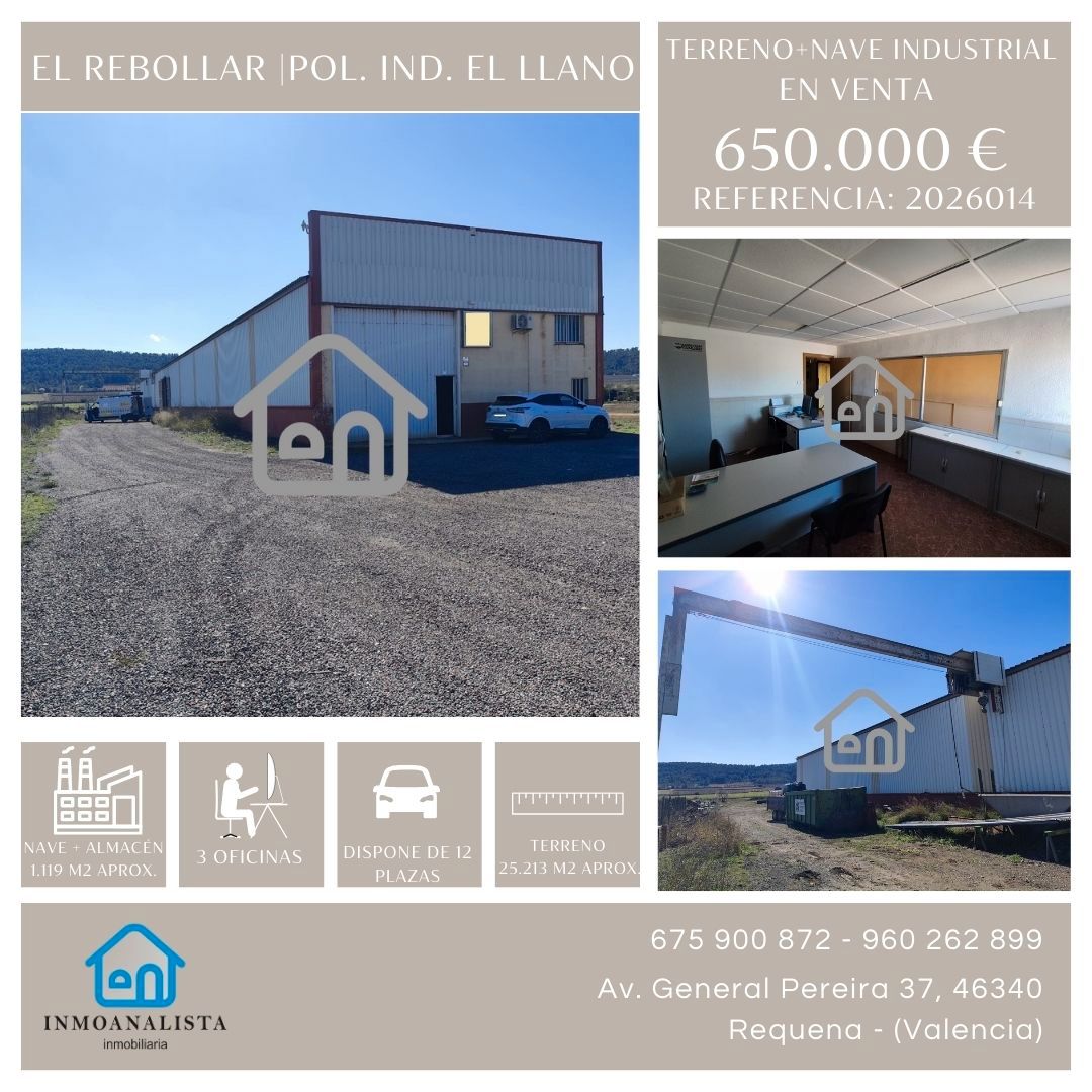 Exterior view of Industrial buildings for sale in Requena  with Alarm