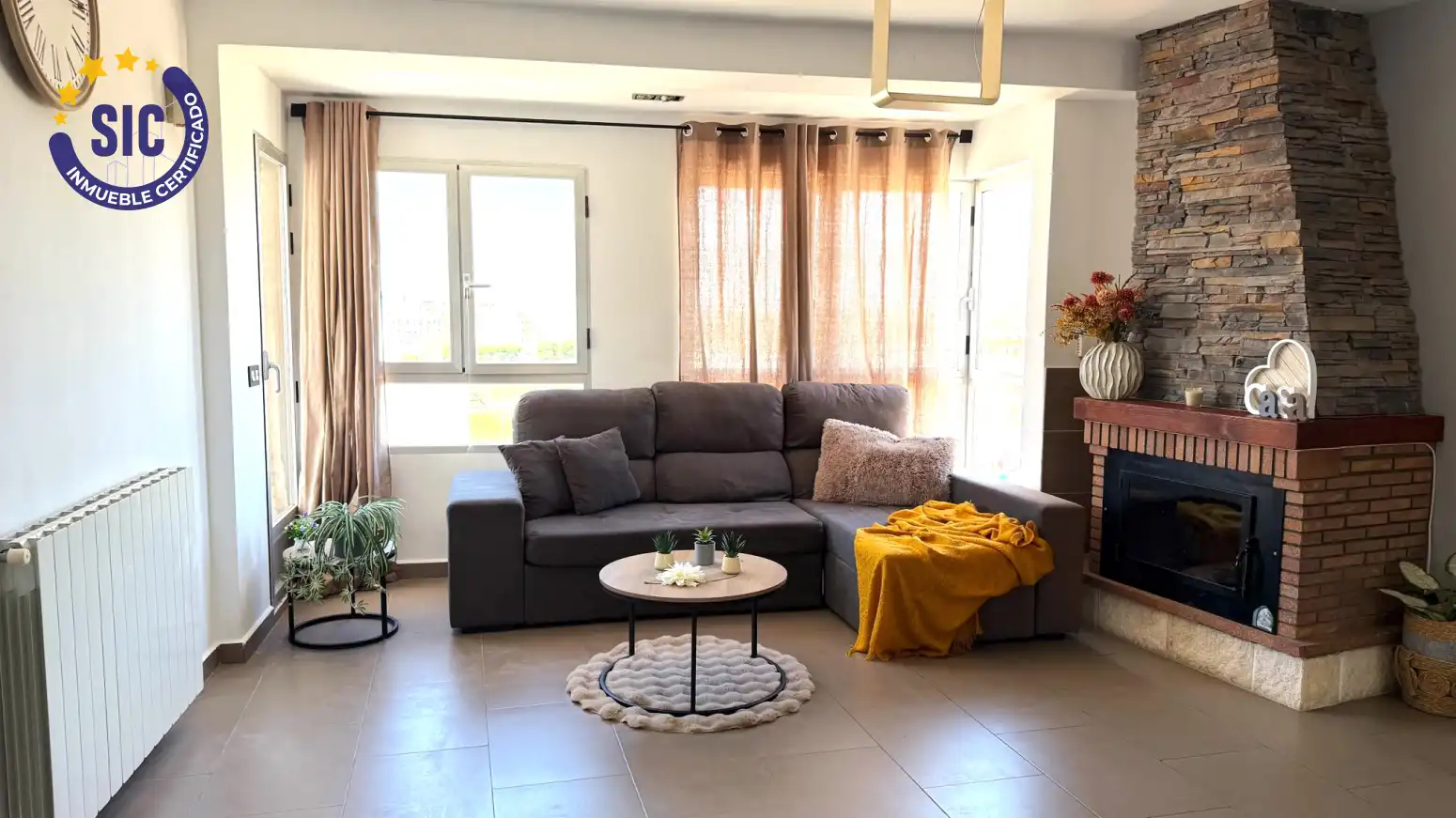 Sala d'estar de Pis en venda en Burriana / Borriana amb Calefacció, Terrassa i Moblat