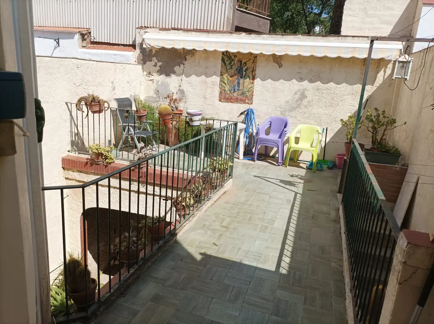Garten von Einfamilien-Reihenhaus zum Verkauf in Mataró mit Klimaanlage, Heizung und Privatgarten