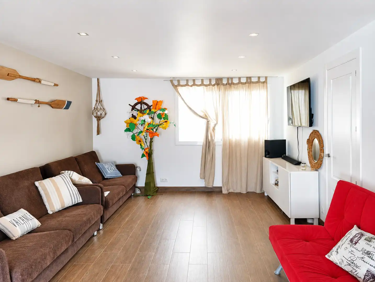 Sala de estar de Casa adosada en venta en Alcanar con Aire acondicionado, Terraza y Amueblado