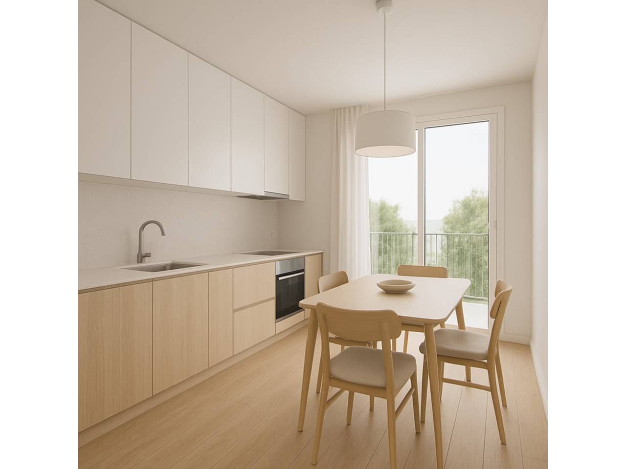 Kitchen of Flat for sale in Granollers  with Air Conditioner, Storage room and Balcony