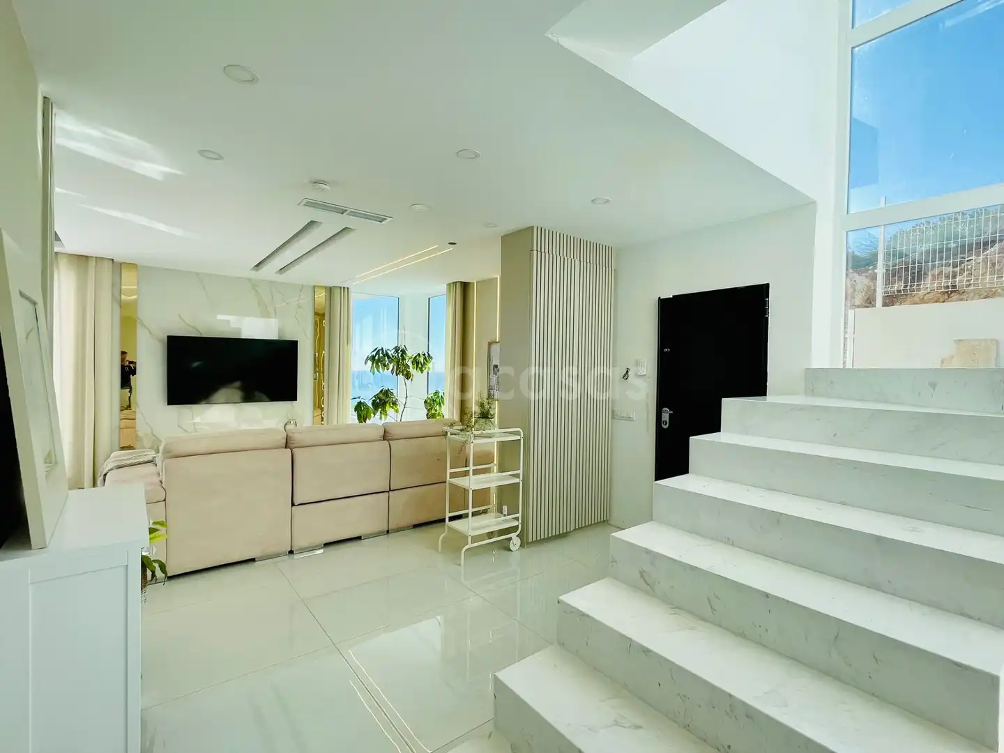 Sala de estar de Casa o chalet en venta en Benalmádena con Aire acondicionado, Calefacción y Jardín privado