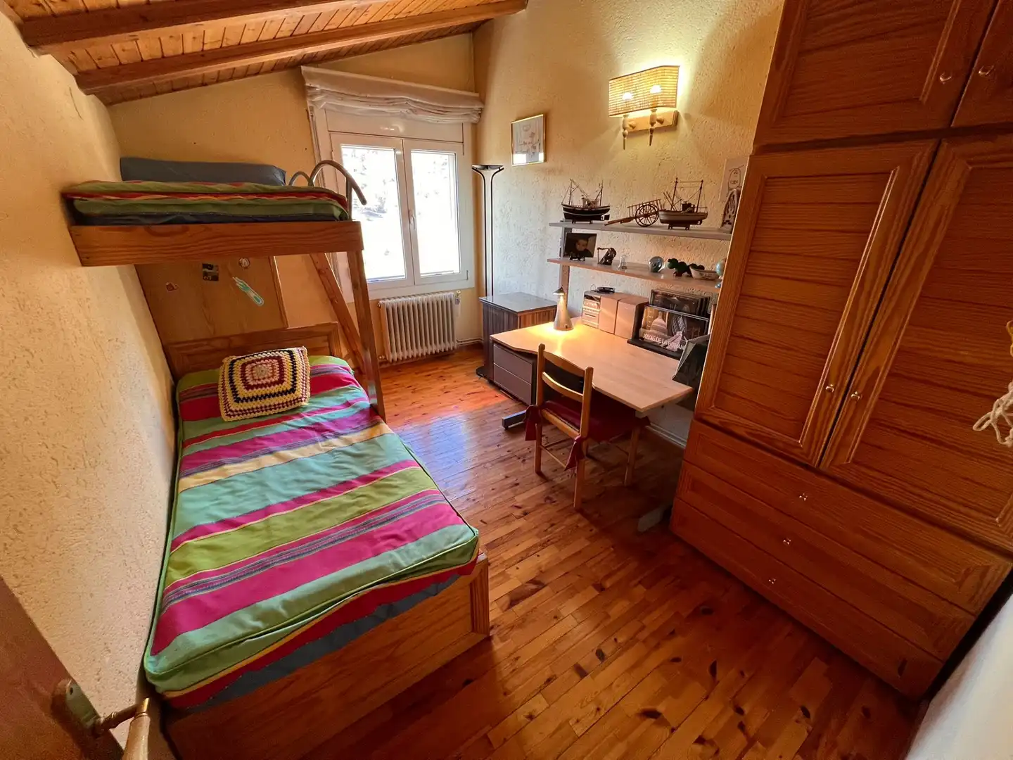 Bedroom of Detached homes for sale in Sant Pau de Segúries  with Heating, Parquet flooring and Terrace