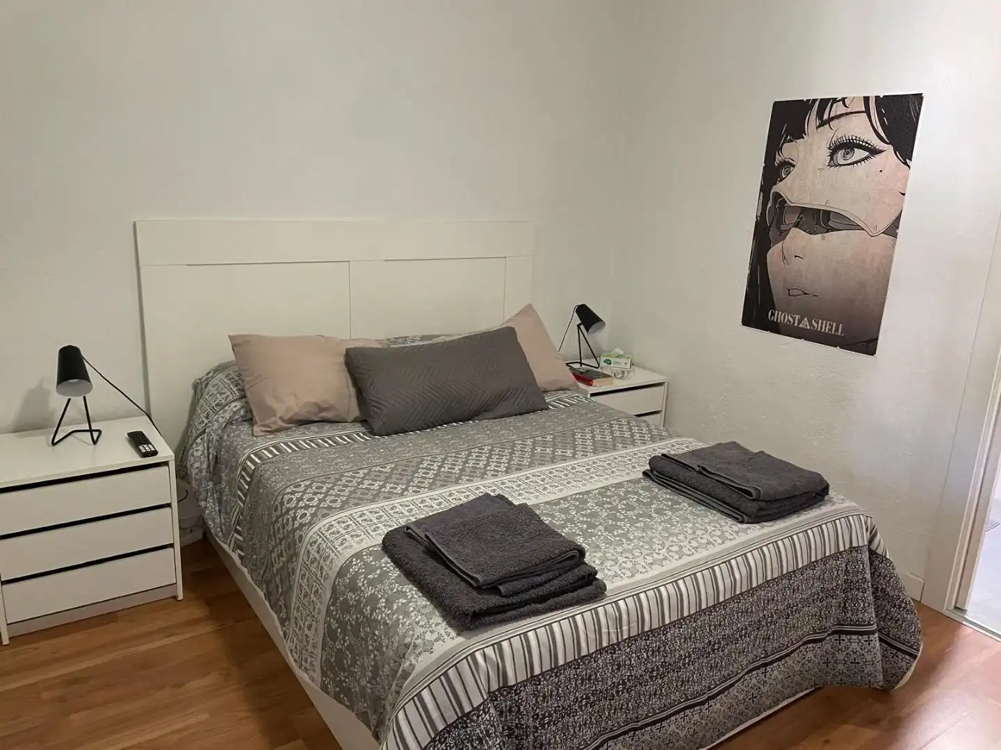 Schlafzimmer von Wohnung zur Miete in Alboraya mit Klimaanlage, Parkett und Möbliert