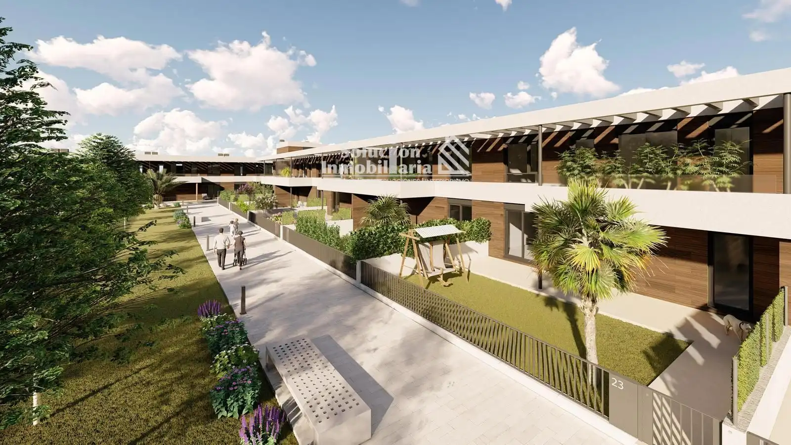 Vista exterior de Casa adosada en venda en Santa Marta de Tormes amb Calefacció, Jardí privat i Terrassa