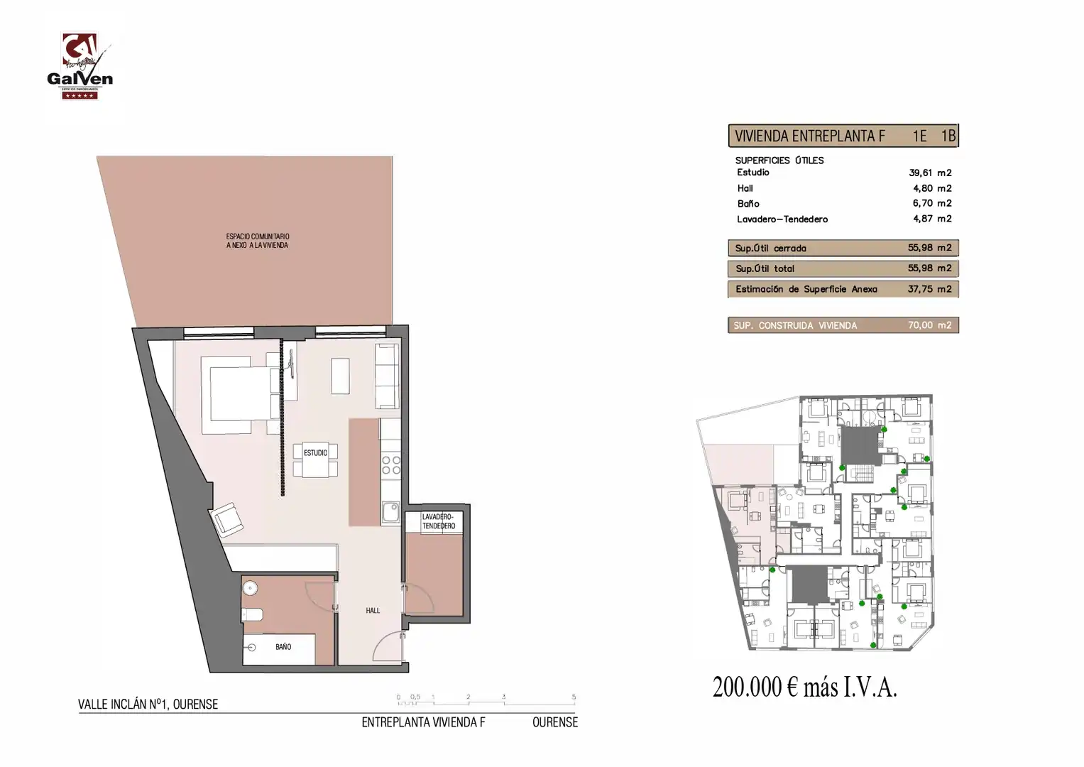 Study for sale in Ourense Capital   with Air Conditioner, Heating and Parquet flooring