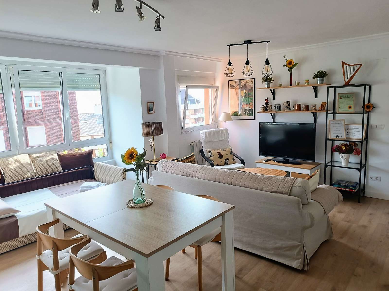 Sala d'estar de Apartament per a compartir en Santander amb Aire condicionat, Calefacció i Terrassa