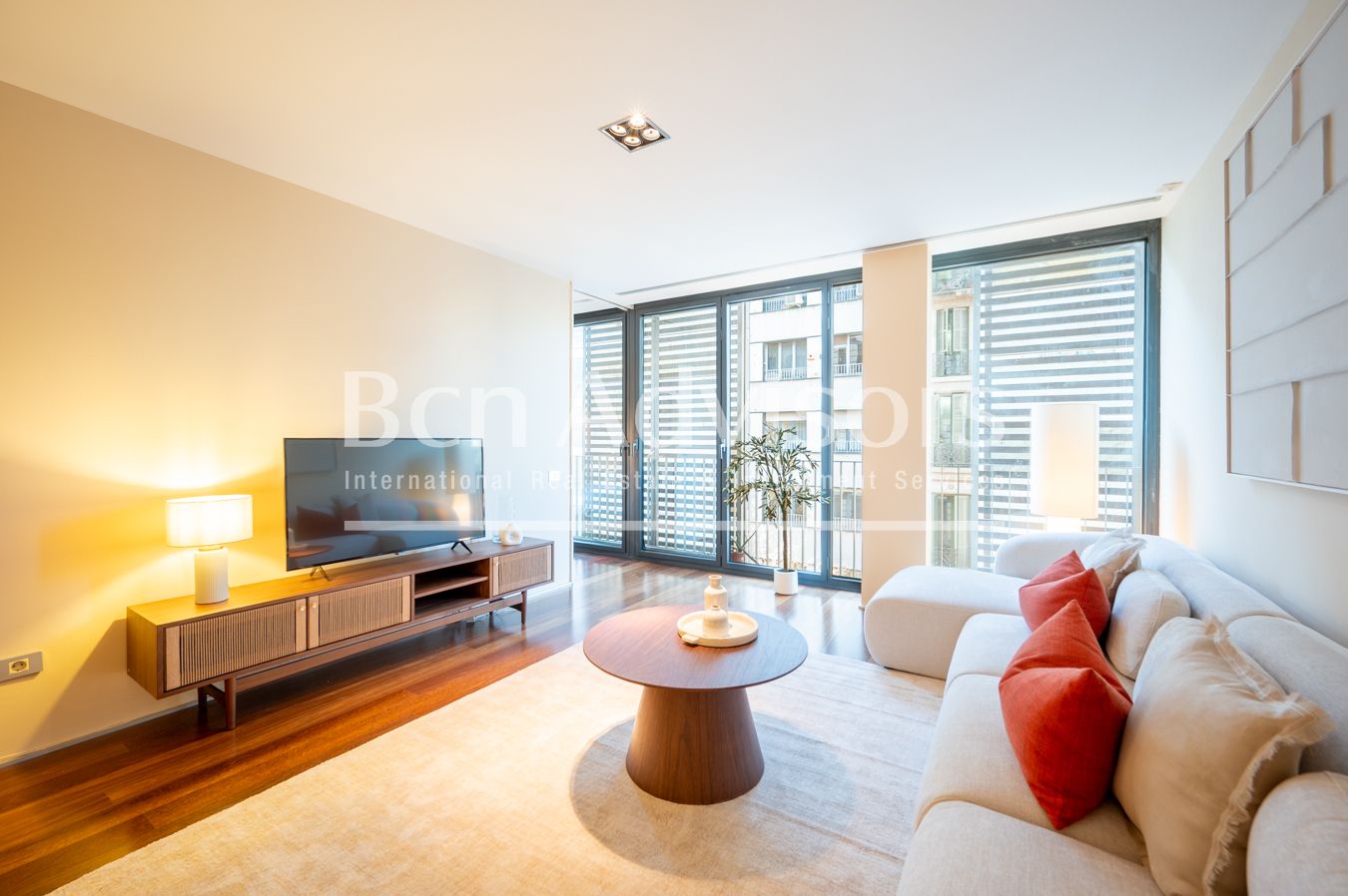 Sala de estar de Piso en venta en  Barcelona Capital con Aire acondicionado, Calefacción y Parquet
