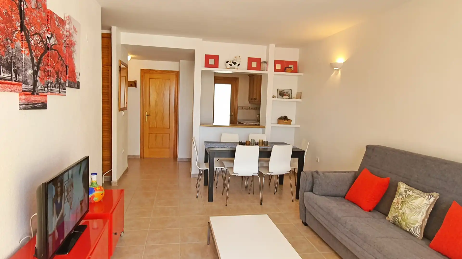 Sala de estar de Apartamento de alquiler en Xeraco con Terraza, Amueblado y Horno