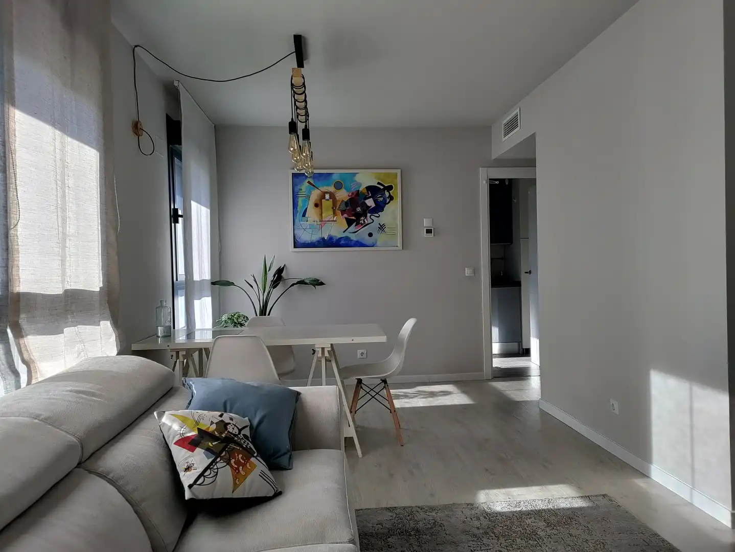Living room of Flat for rent in Madrid  with Air Conditioner, Heating and Terrace