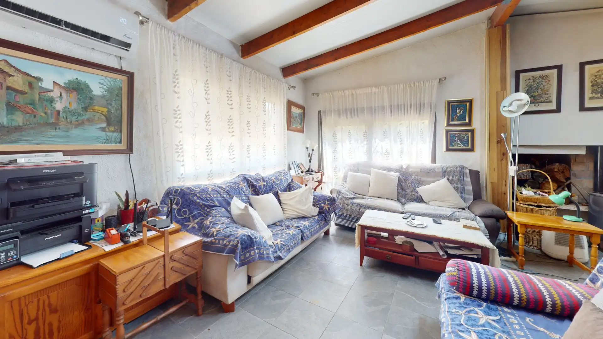 Sala d'estar de Casa o xalet en venda en Biar amb Aire condicionat, Jardí privat i Piscina