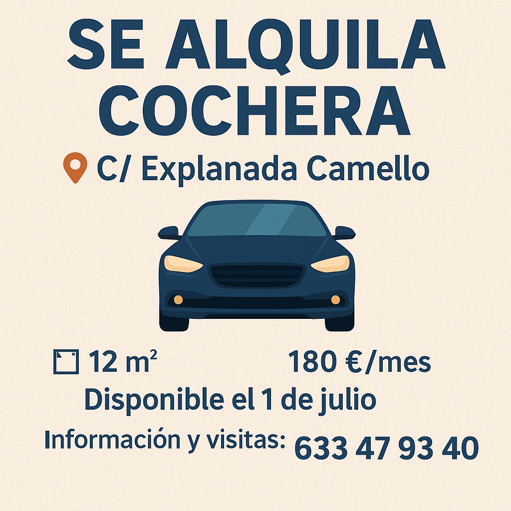 Aparcament de Garatge de lloguer en  Melilla Capital