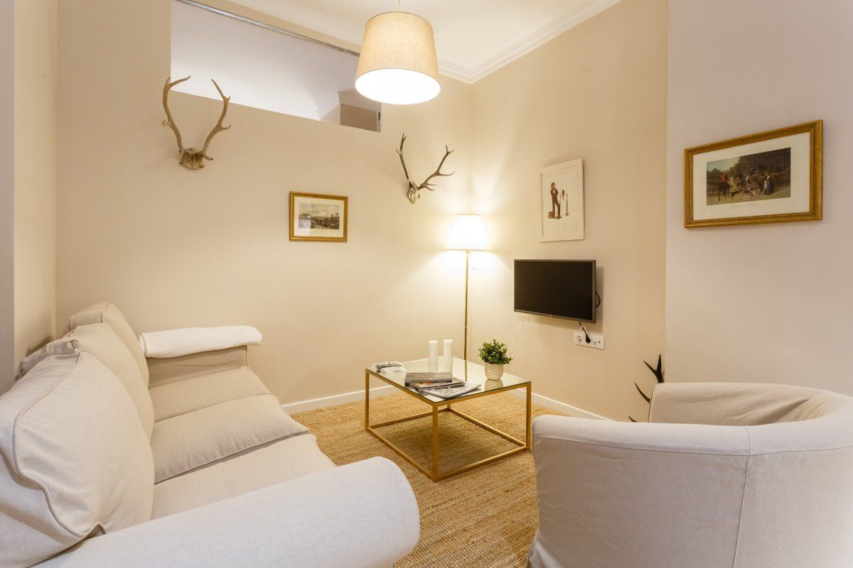 Sala d'estar de Apartament de lloguer en Jerez de la Frontera amb Aire condicionat