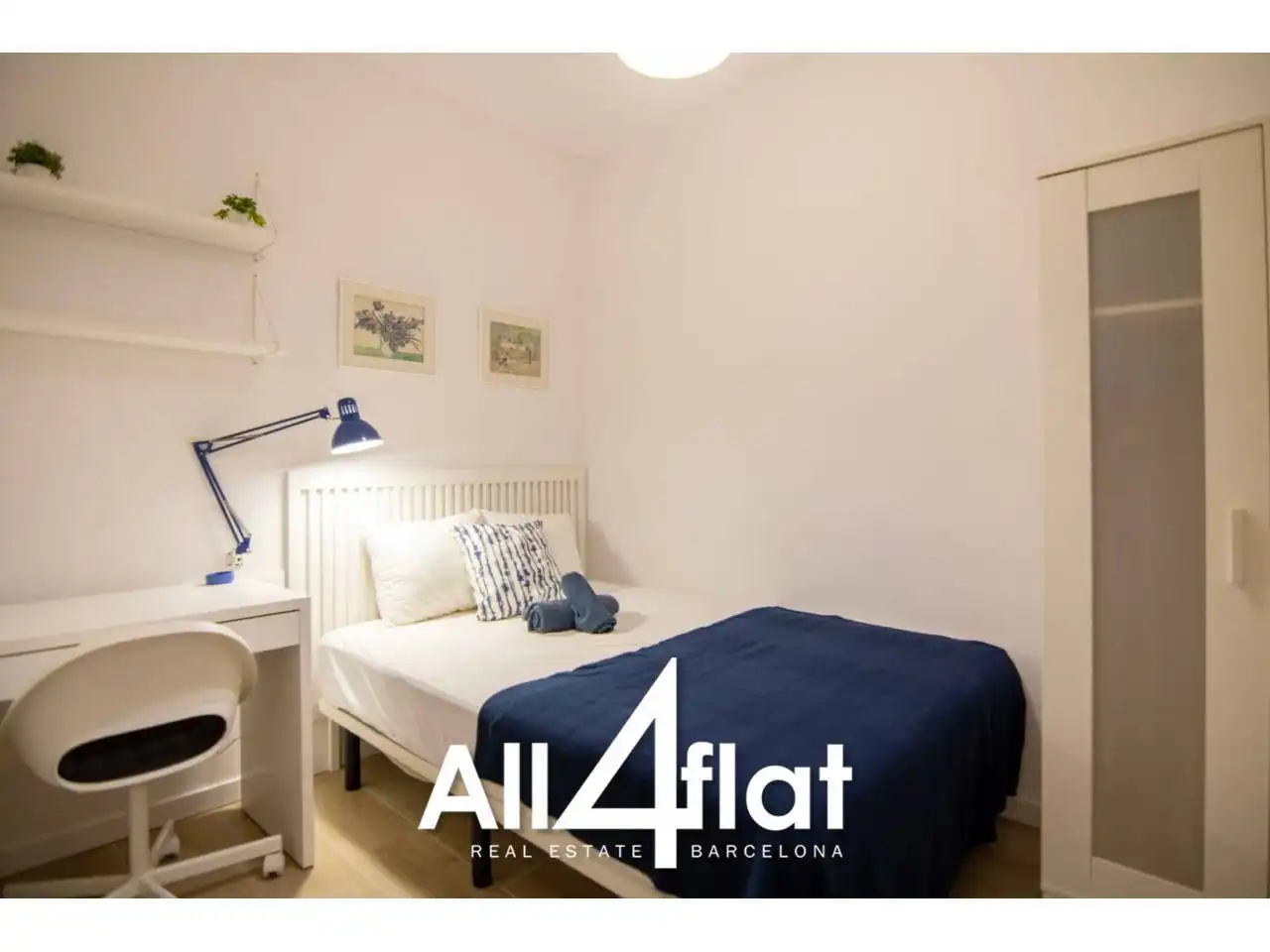 Bedroom of Flat for rent in Barcelona  with Furnished and Alarm