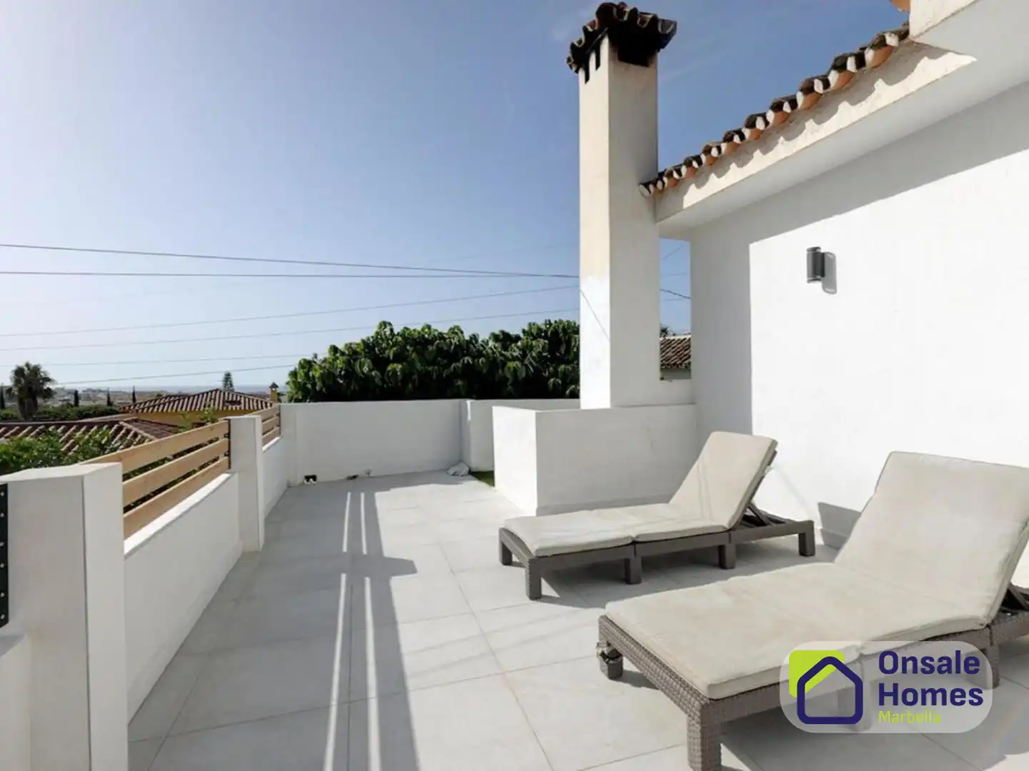Terrassa de Casa o xalet en venda en Marbella amb Aire condicionat, Jardí privat i Terrassa