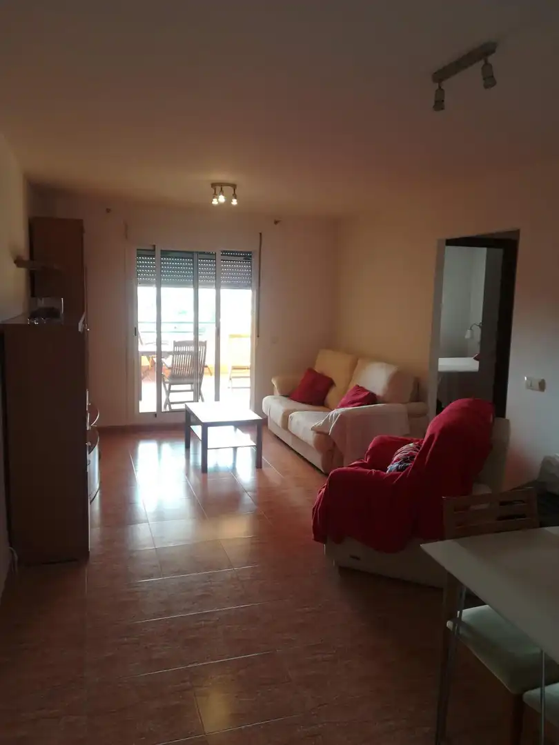 Sala de estar de Piso de alquiler en El Ejido con Jardín privado, Terraza y Piscina
