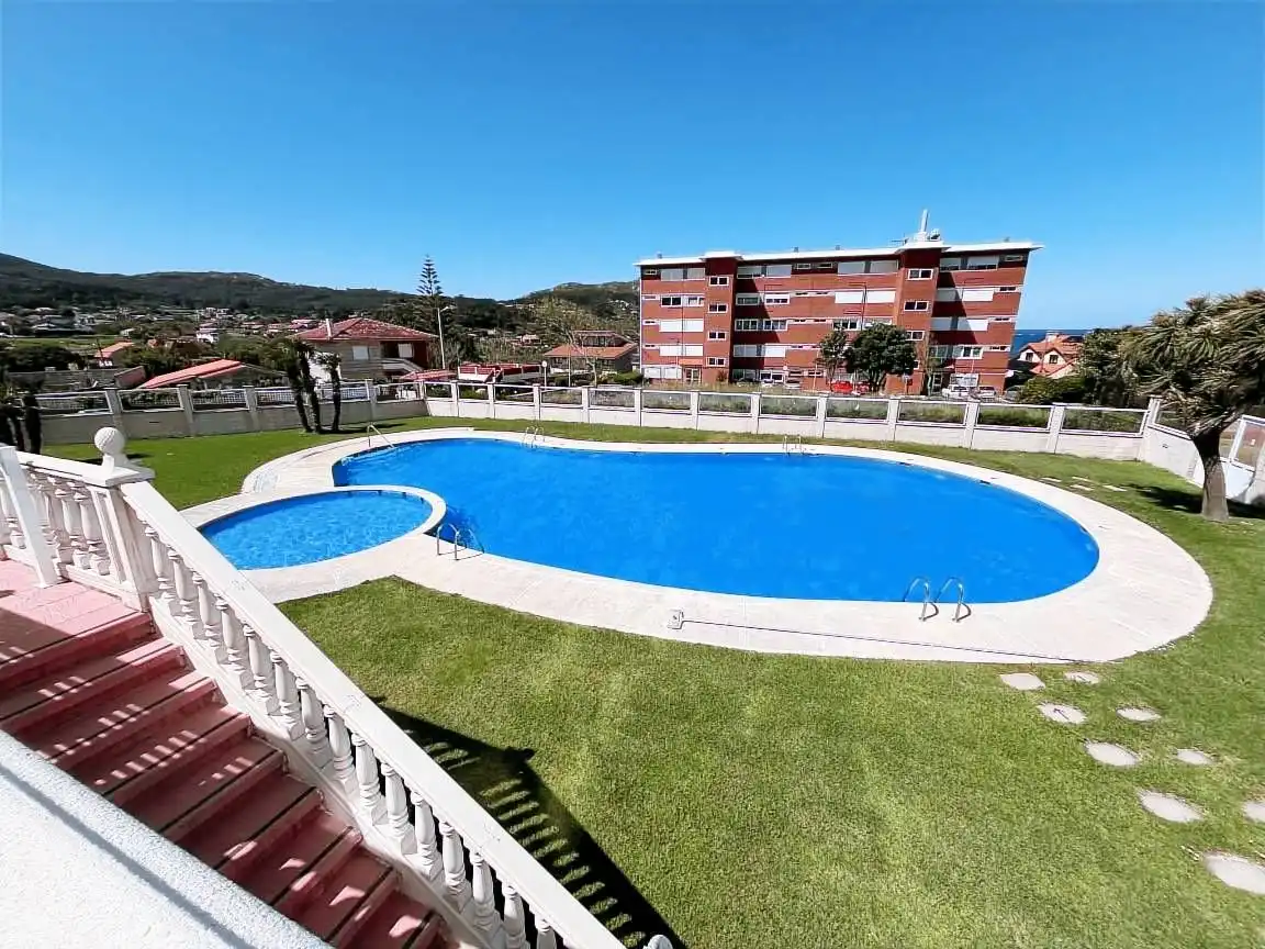Piscina de Finca rústica de alquiler en Baiona con Jardín privado, Terraza y Piscina