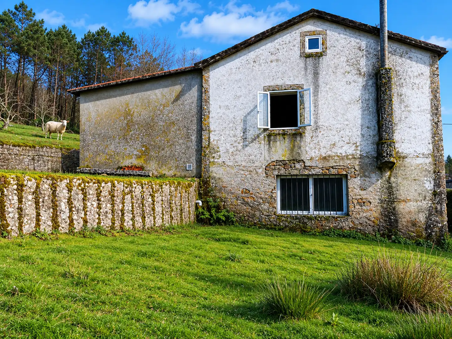 Vista exterior de Finca rústica en venda en Moraña amb Jardí privat, Terrassa i Balcó