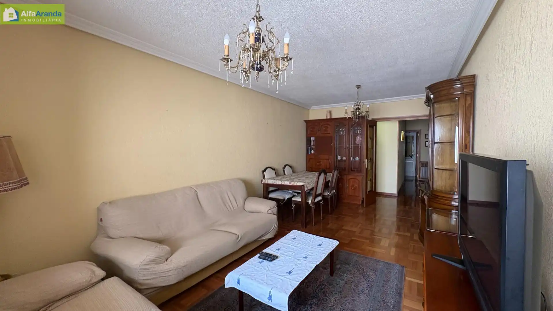 Living room of Flat for rent in Aranda de Duero  with Heating, Parquet flooring and Terrace