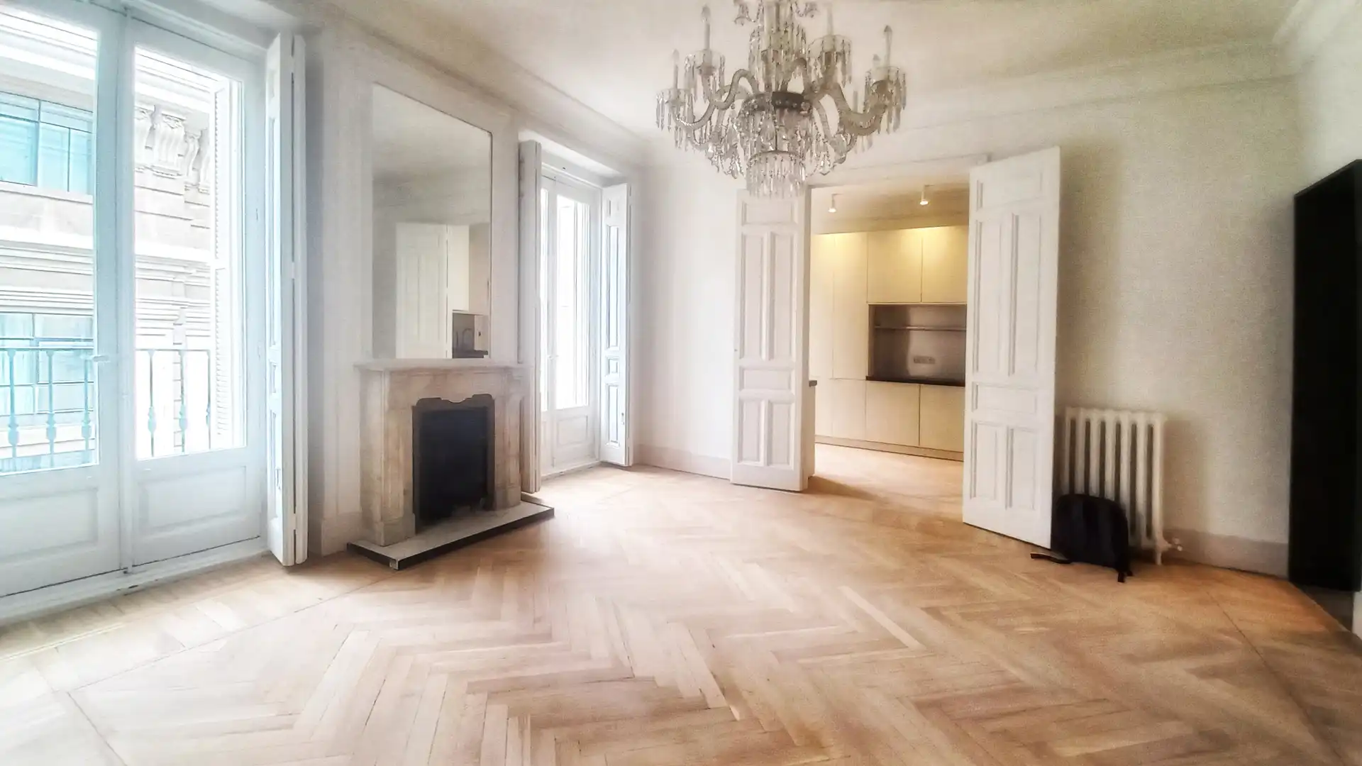 Wohnzimmer von Wohnung zur Miete in Madrid mit Klimaanlage, Heizung und Parkett