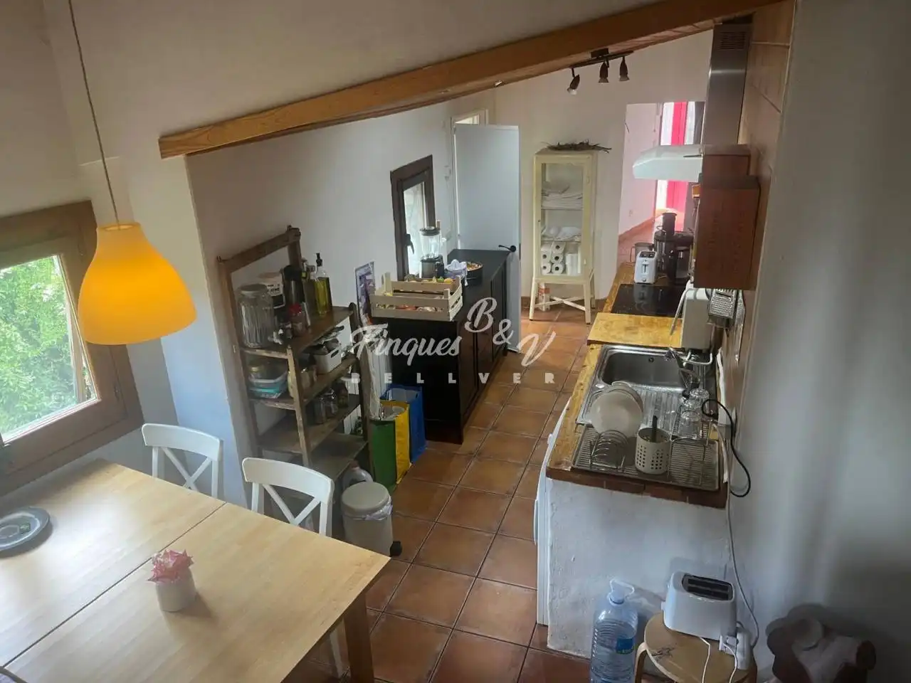 Cuina de Casa o xalet en venda en El Pont de Bar amb Calefacció, Jardí privat i Parquet