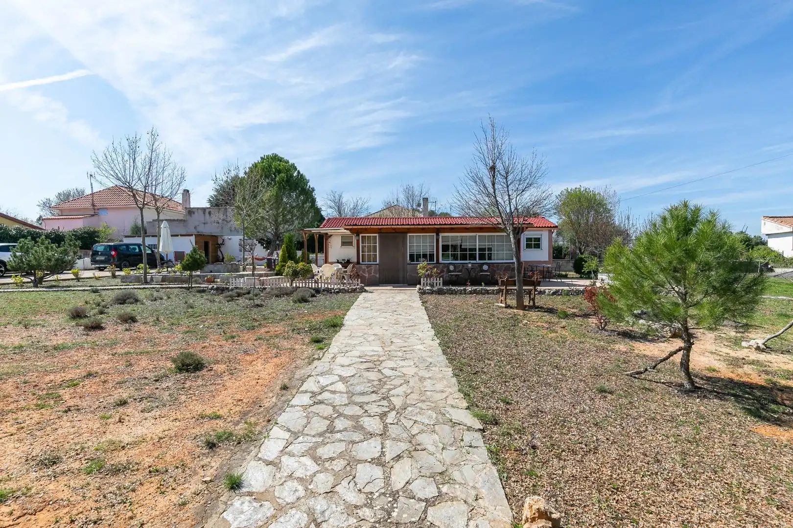 Exterior view of Houses for sale in Almoguera  with Air Conditioner, Heating and Private garden
