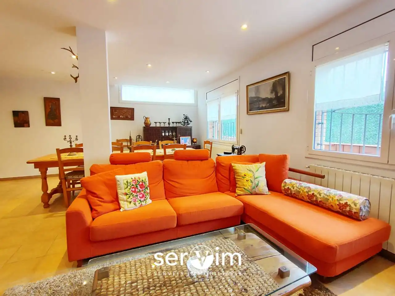 Living room of Houses for sale in Llagostera  with Air Conditioner, Private garden and Terrace