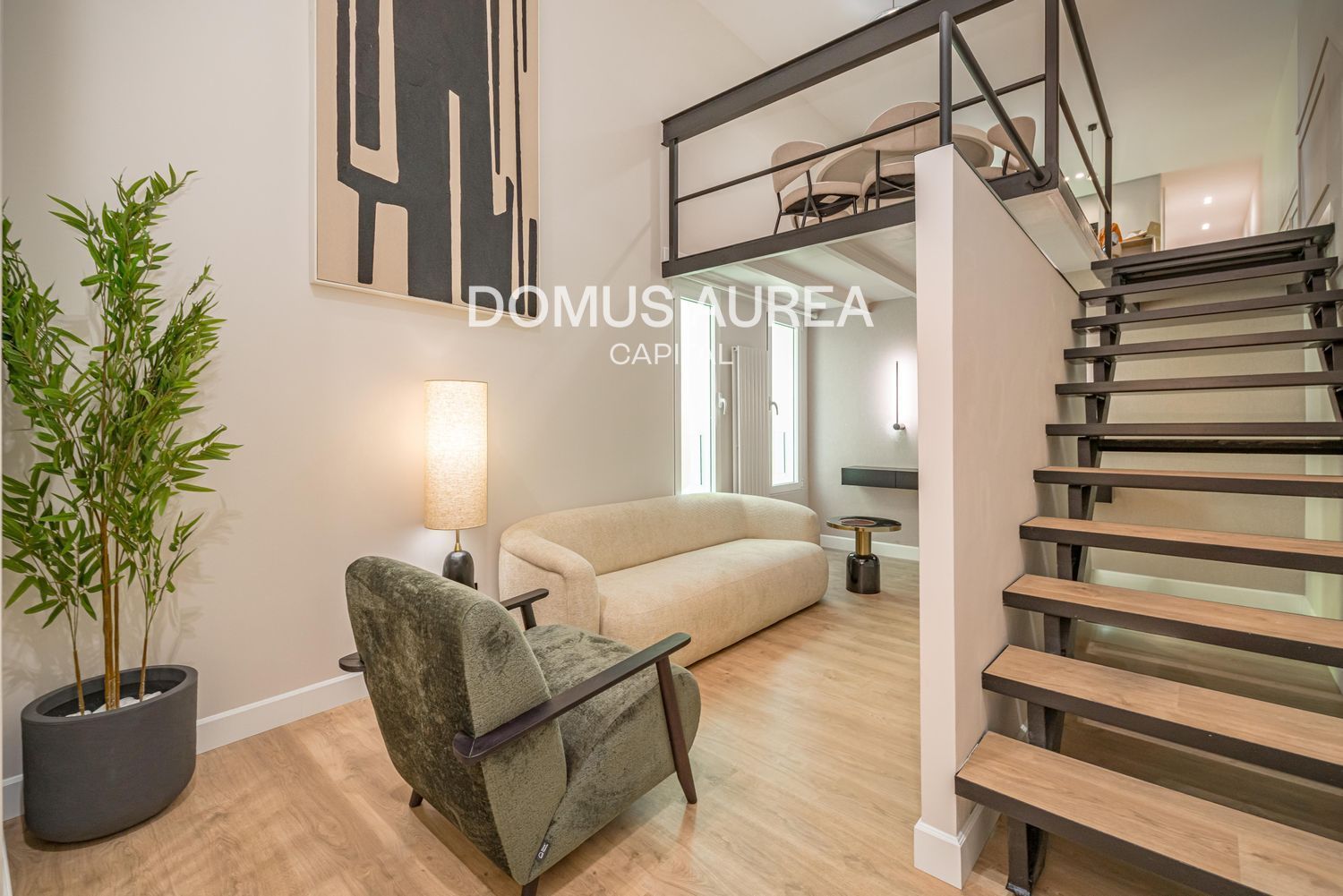 Living room of Duplex for sale in  Madrid Capital  with Air Conditioner, Heating and Parquet flooring