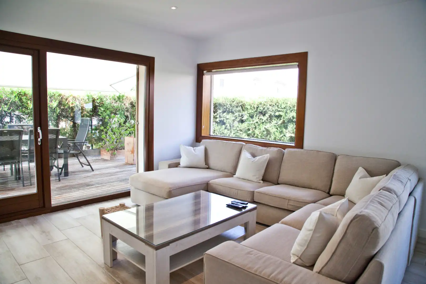 Sala de estar de Casa adosada en venta en  Palma de Mallorca con Aire acondicionado, Calefacción y Jardín privado