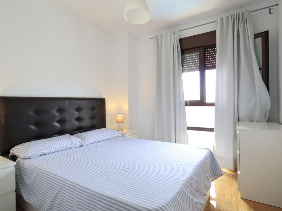 Bedroom of Apartment to rent in  Madrid Capital  with Air Conditioner, Heating and Furnished
