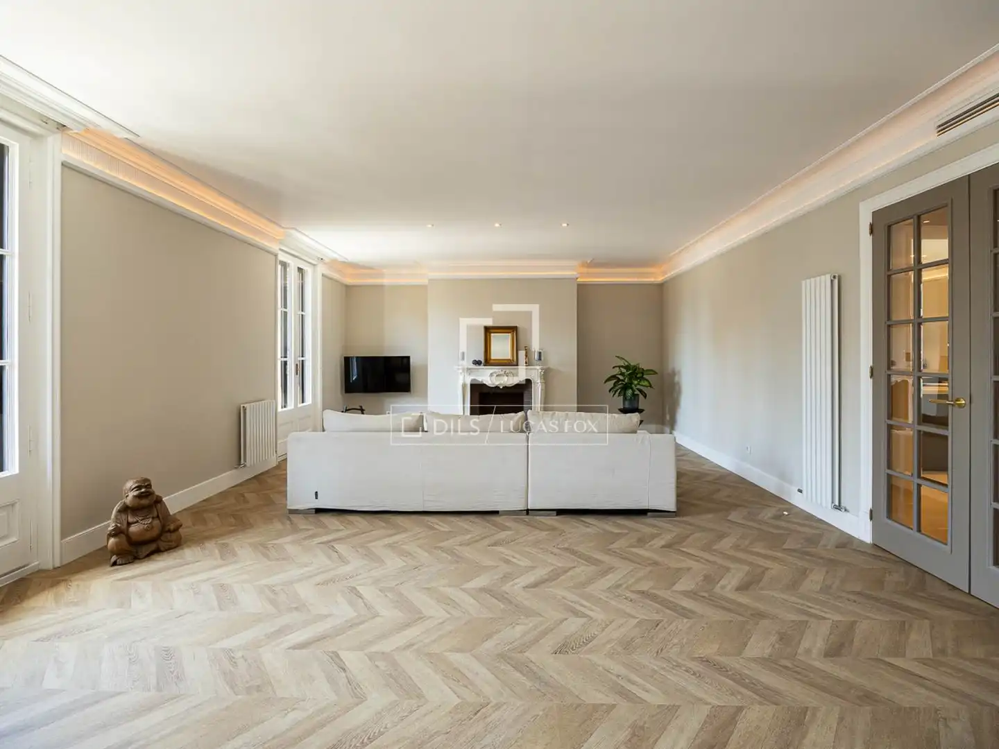 Wohnzimmer von Wohnung zum Verkauf in Barcelona mit Klimaanlage, Heizung und Parkett