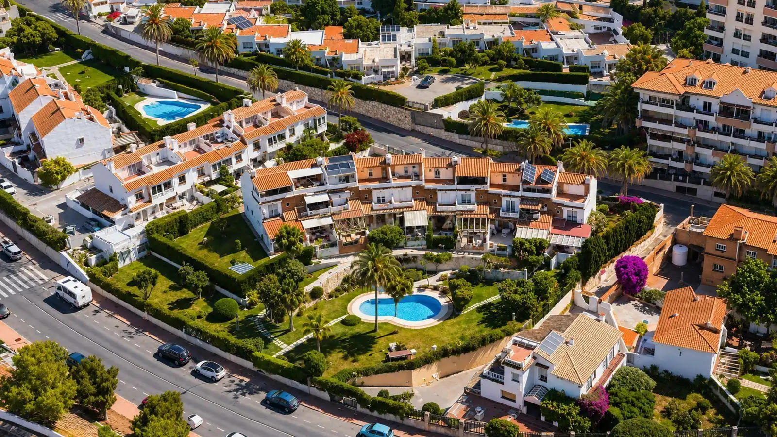 Vista exterior de Casa adosada en venda en Benalmádena amb Traster, Forn i Rentadora
