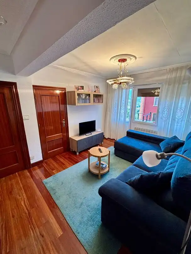 Living room of Flat for sale in Bilbao   with Heating and Furnished