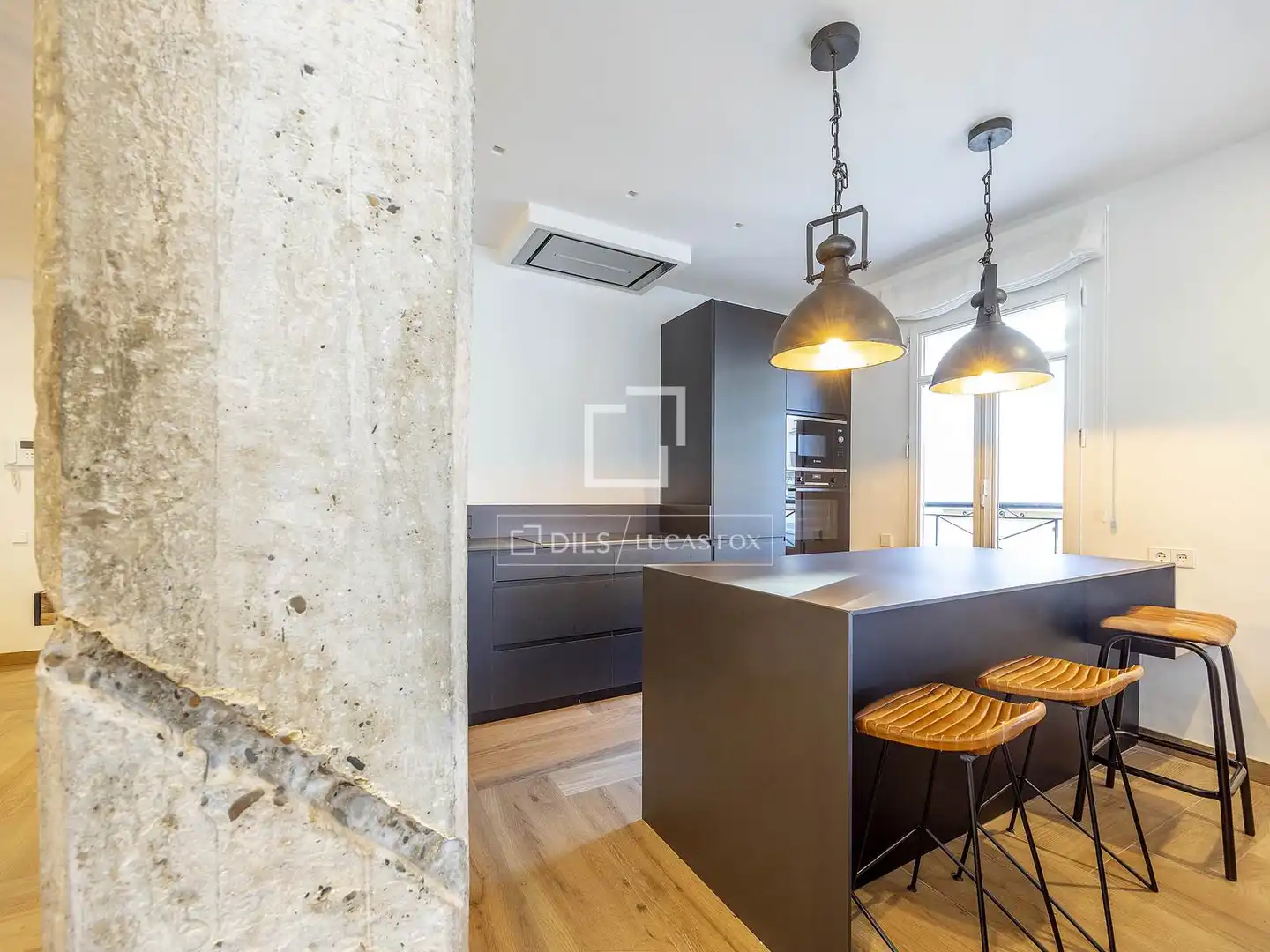 Cocina de Piso de alquiler en Valencia con Aire acondicionado, Calefacción y Parquet