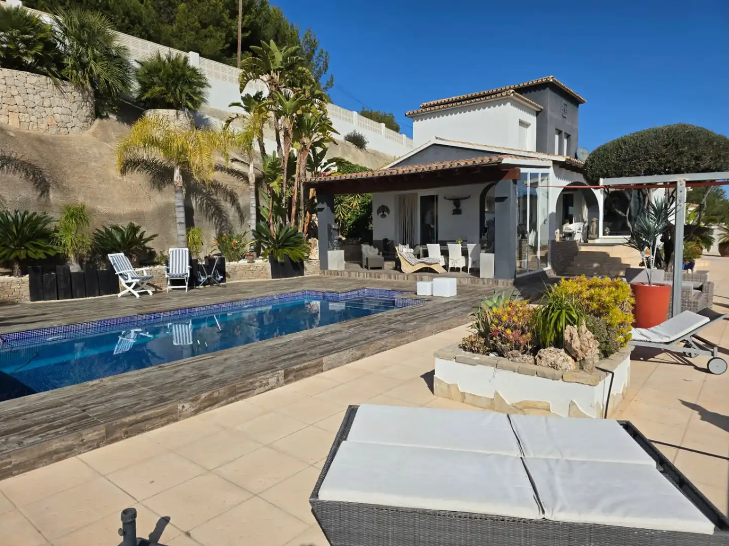 Terraza de Casa o chalet en venta en Calpe / Calp con Aire acondicionado, Calefacción y Jardín privado