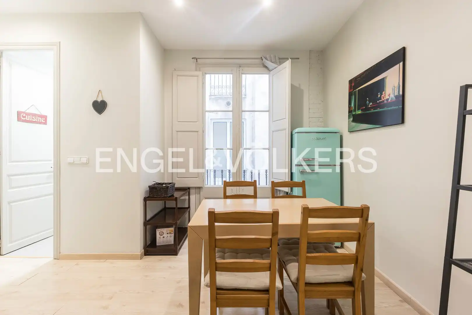 Dining room of Flat for rent in Barcelona  with Air Conditioner, Heating and Parquet flooring