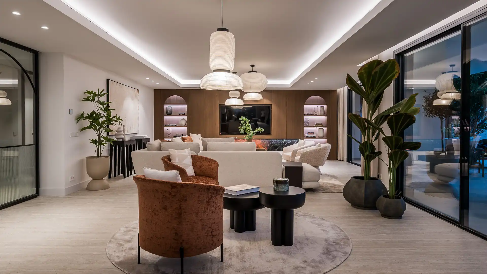 Sala de estar de Casa o chalet en venta en Marbella con Aire acondicionado, Jardín privado y Terraza
