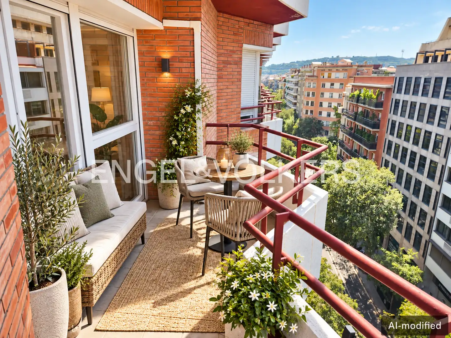 Terrasse von Wohnung zum Verkauf in Barcelona mit Heizung, Parkett und Möbliert