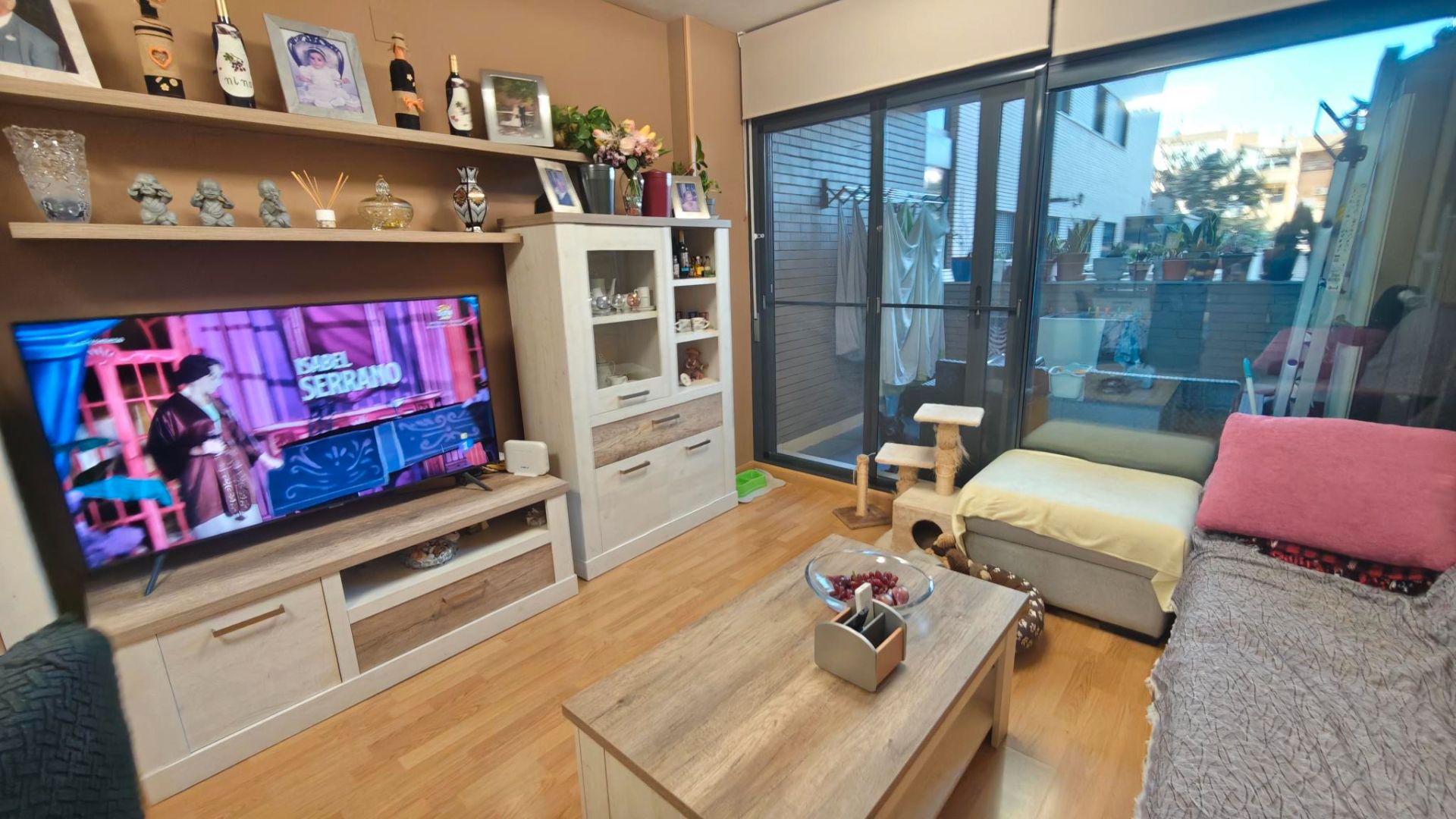 Living room of Flat for sale in Roquetas de Mar  with Air Conditioner, Terrace and Furnished