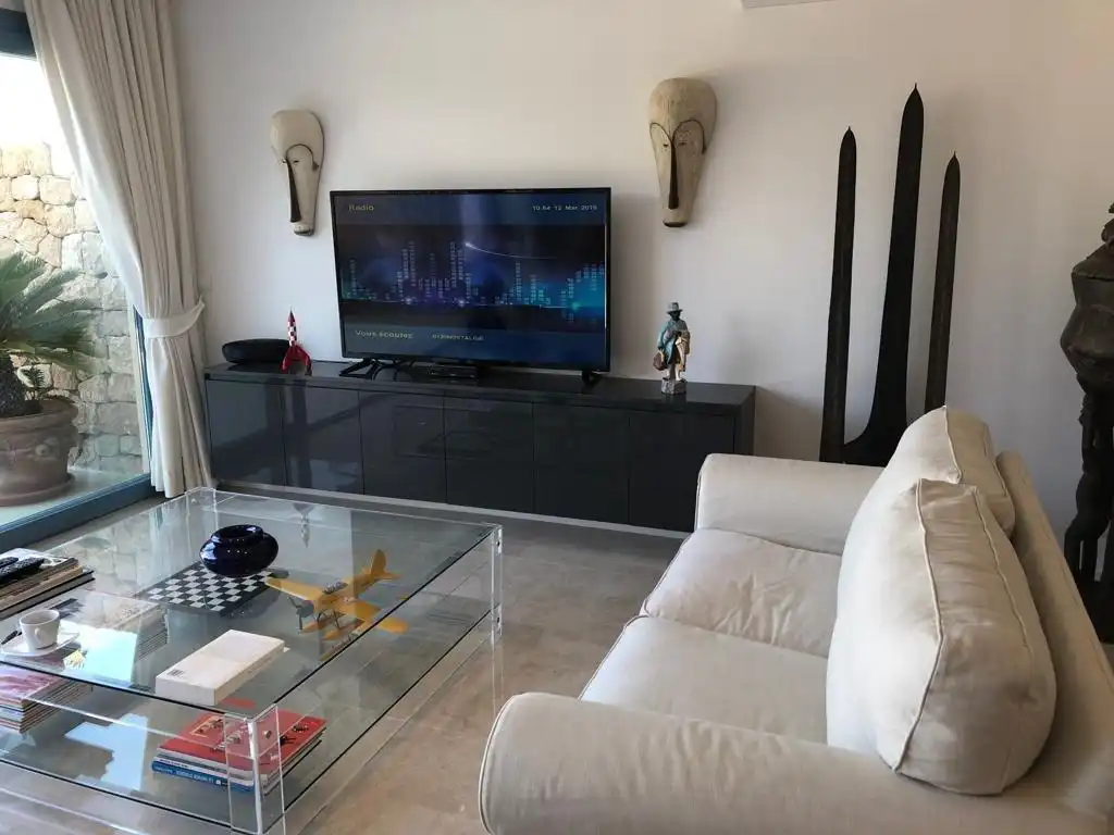 Living room of Detached homes for sale in Sant Josep de sa Talaia  with Air Conditioner, Heating and Private garden