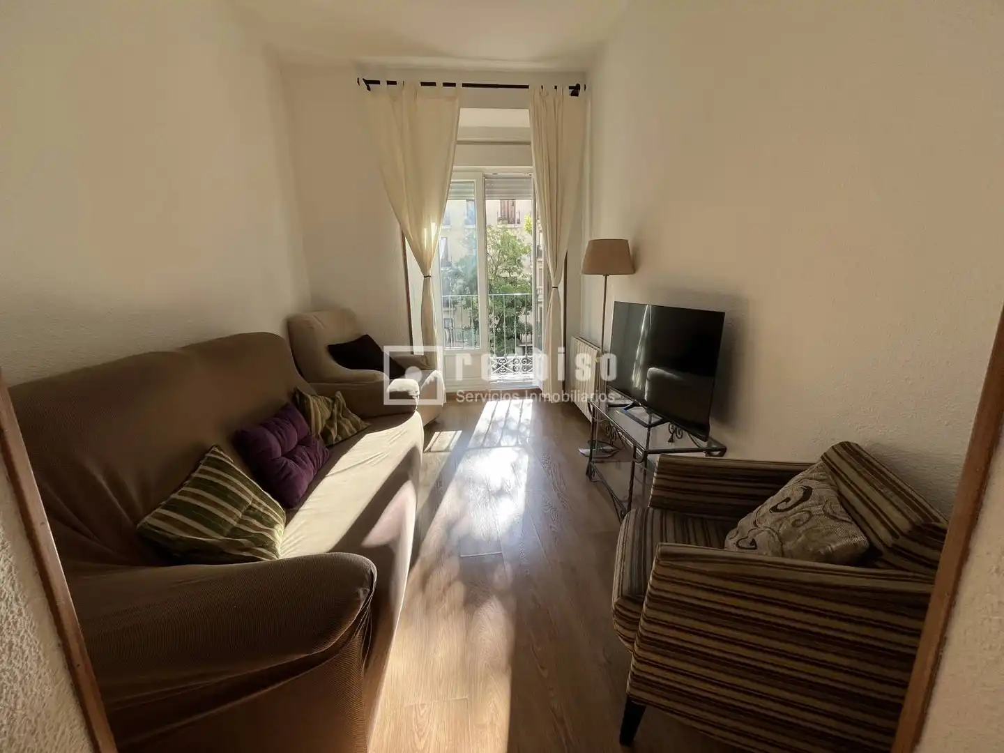 Wohnzimmer von Wohnung zur Miete in Madrid mit Heizung und Möbliert
