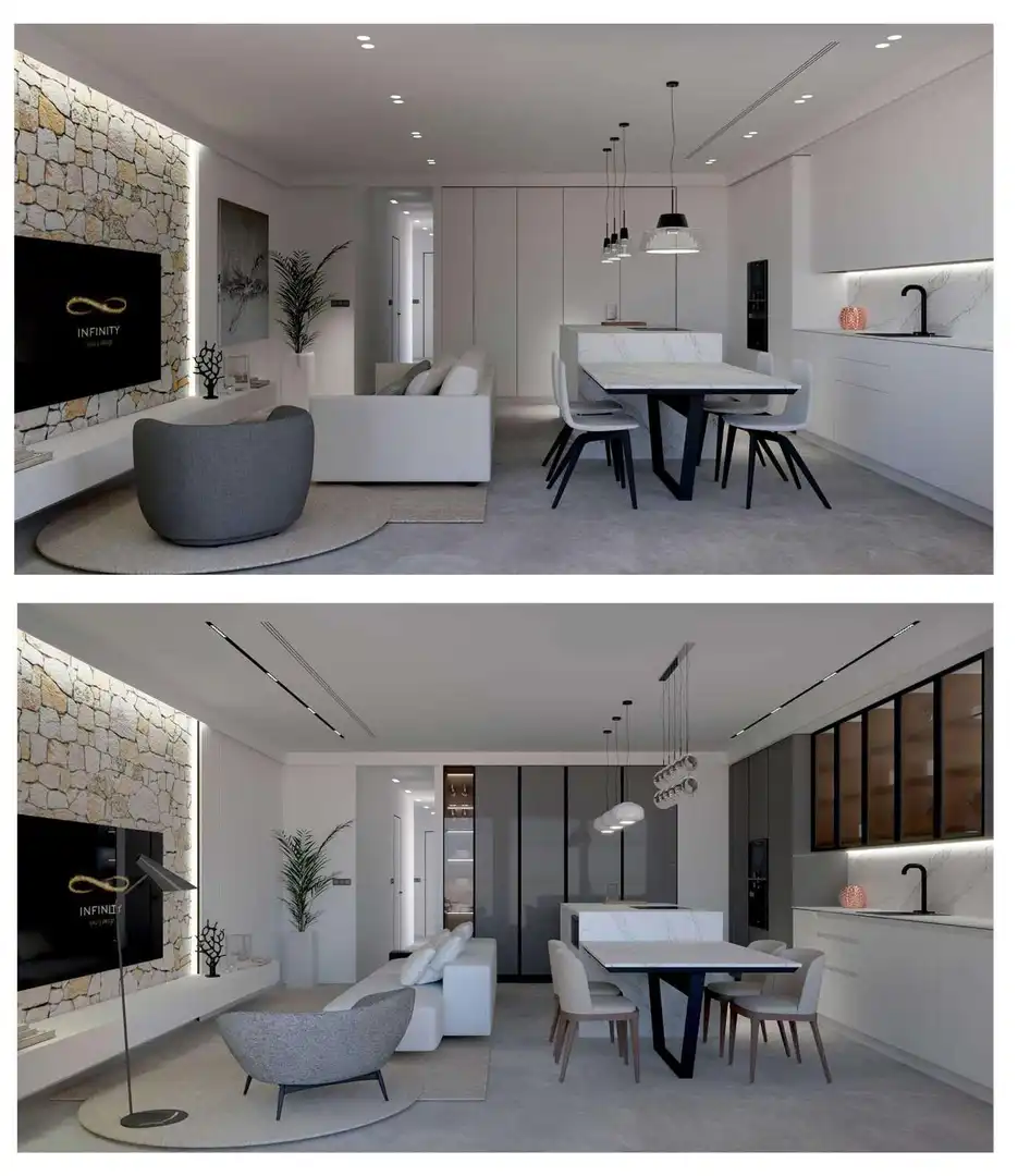 Sala d'estar de Apartament en venda en Sant Antoni de Portmany amb Aire condicionat, Calefacció i Piscina