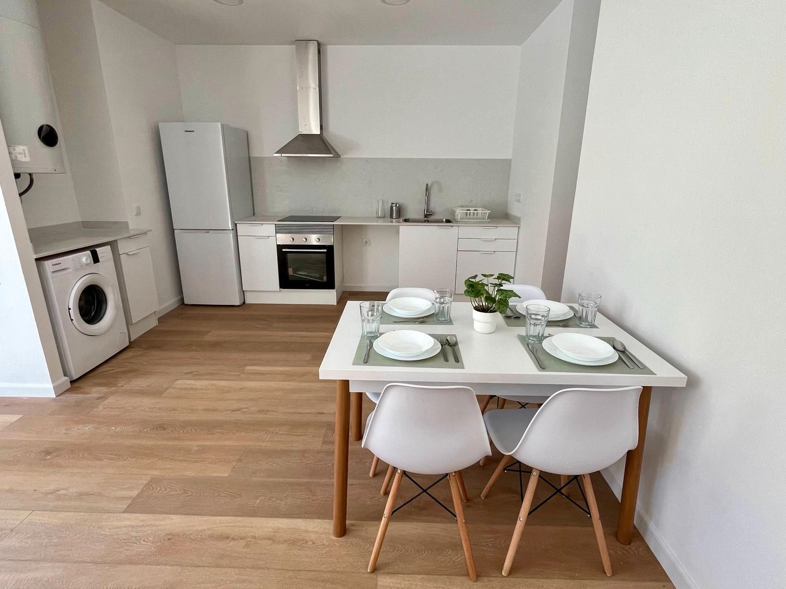 Cuina de Estudi de lloguer en Sagunto / Sagunt amb Aire condicionat, Moblat i Rentadora