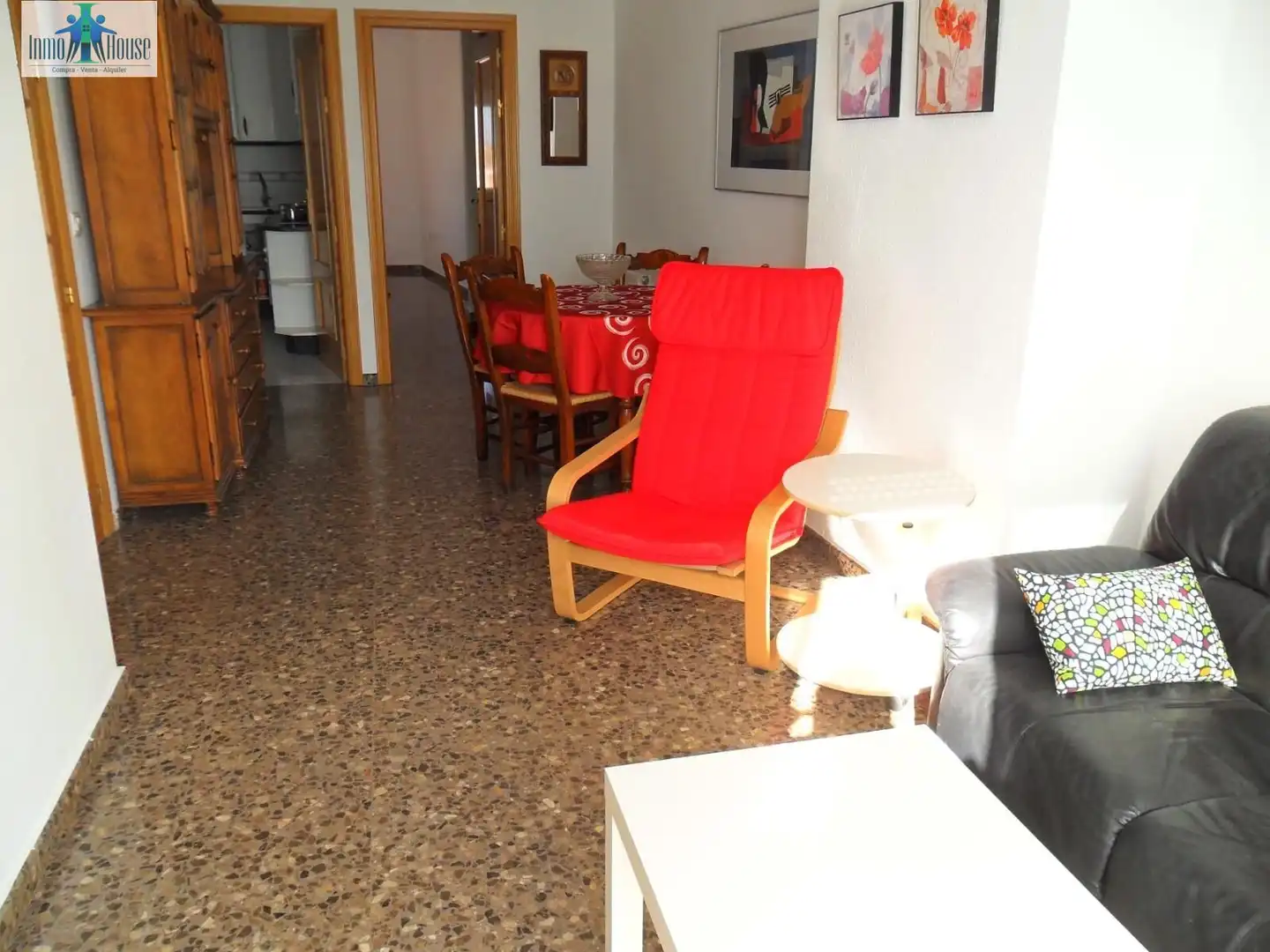 Living room of Flat for rent in Albacete  with Heating, Terrace and Furnished