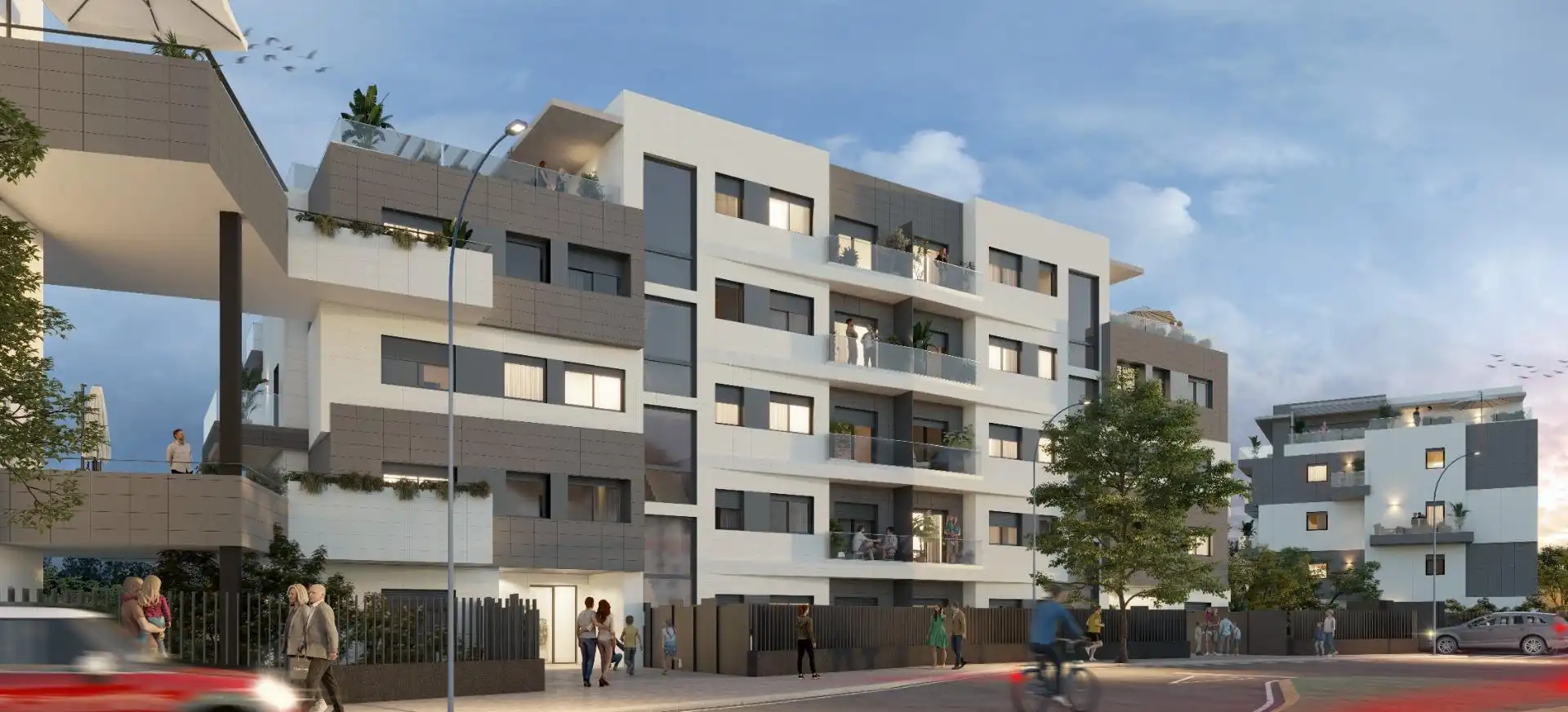 Außenansicht von Wohnungen zum Verkauf in Culleredo mit Heizung, Terrasse und Abstellraum