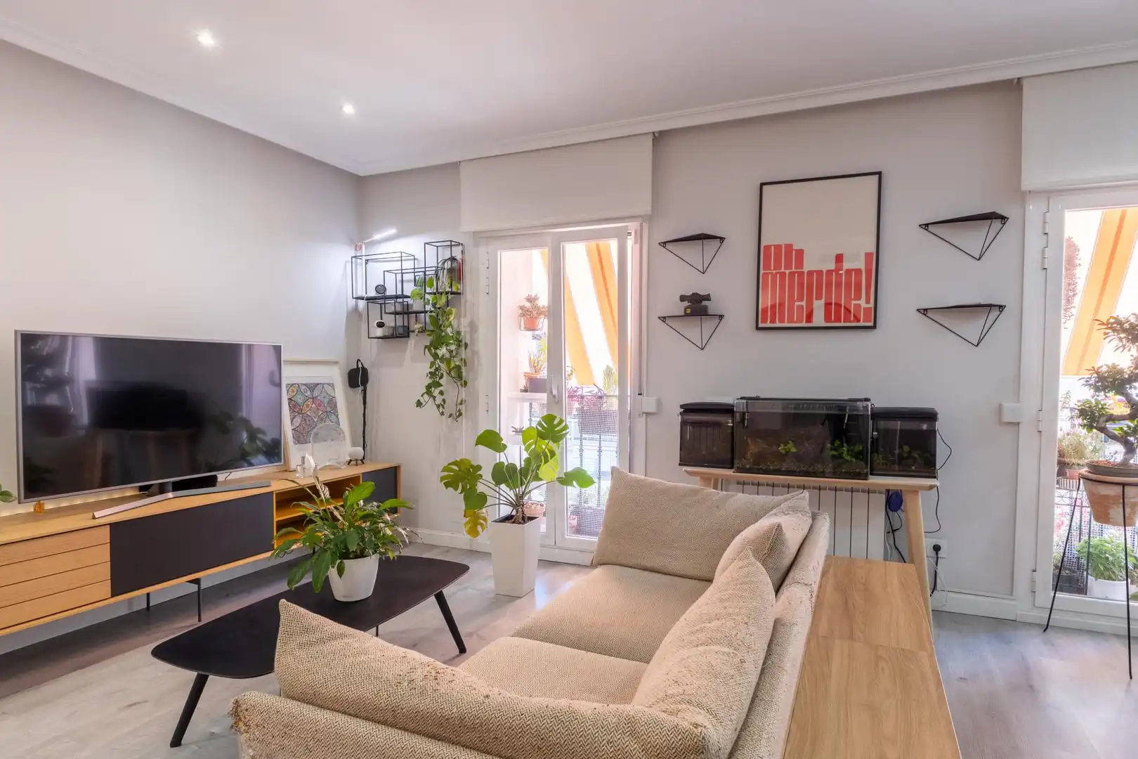 Sala de estar de Apartamento de alquiler en Madrid con Calefacción, Amueblado y Balcón