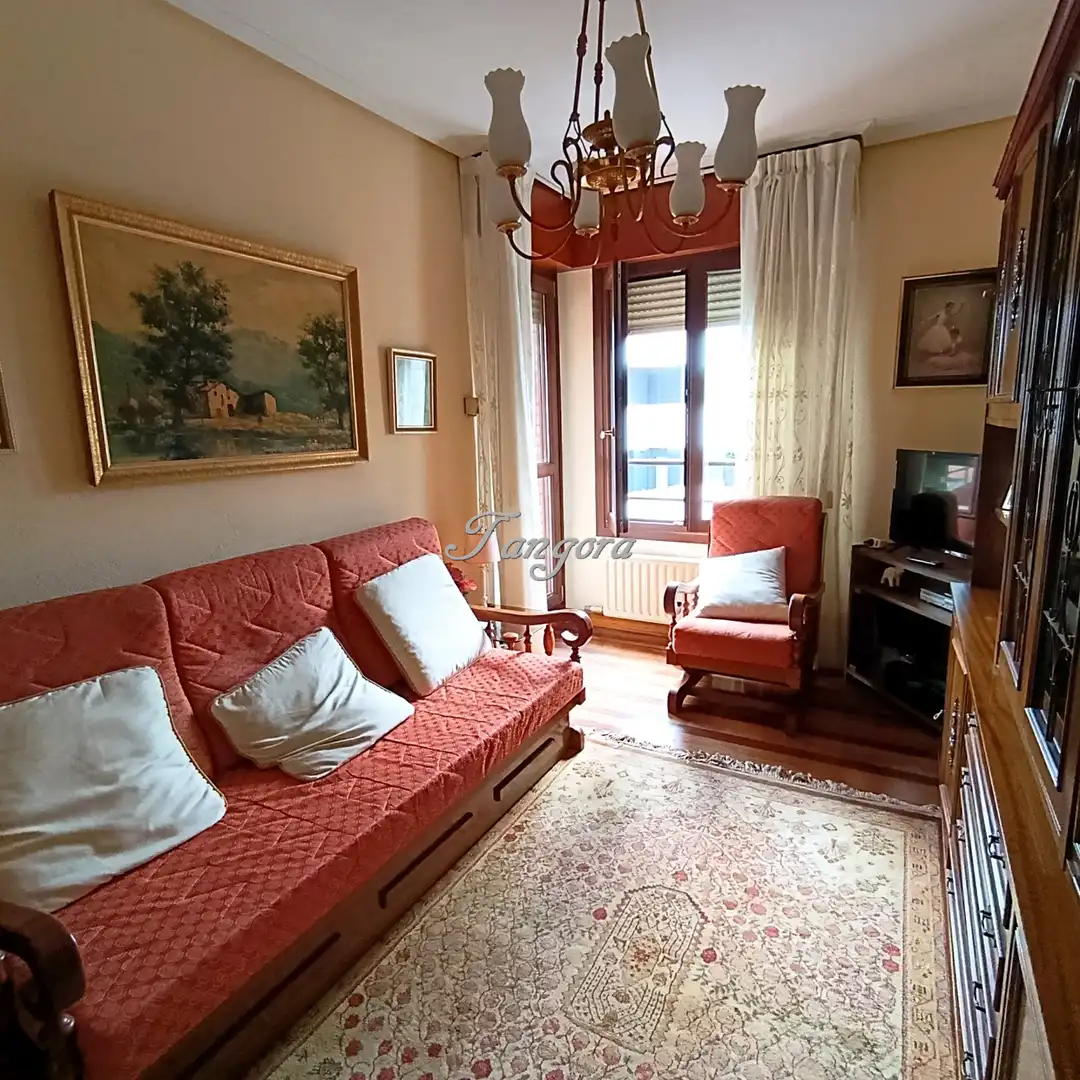 Sala de estar de Piso en venta en Getxo  con Calefacción, Parquet y Terraza