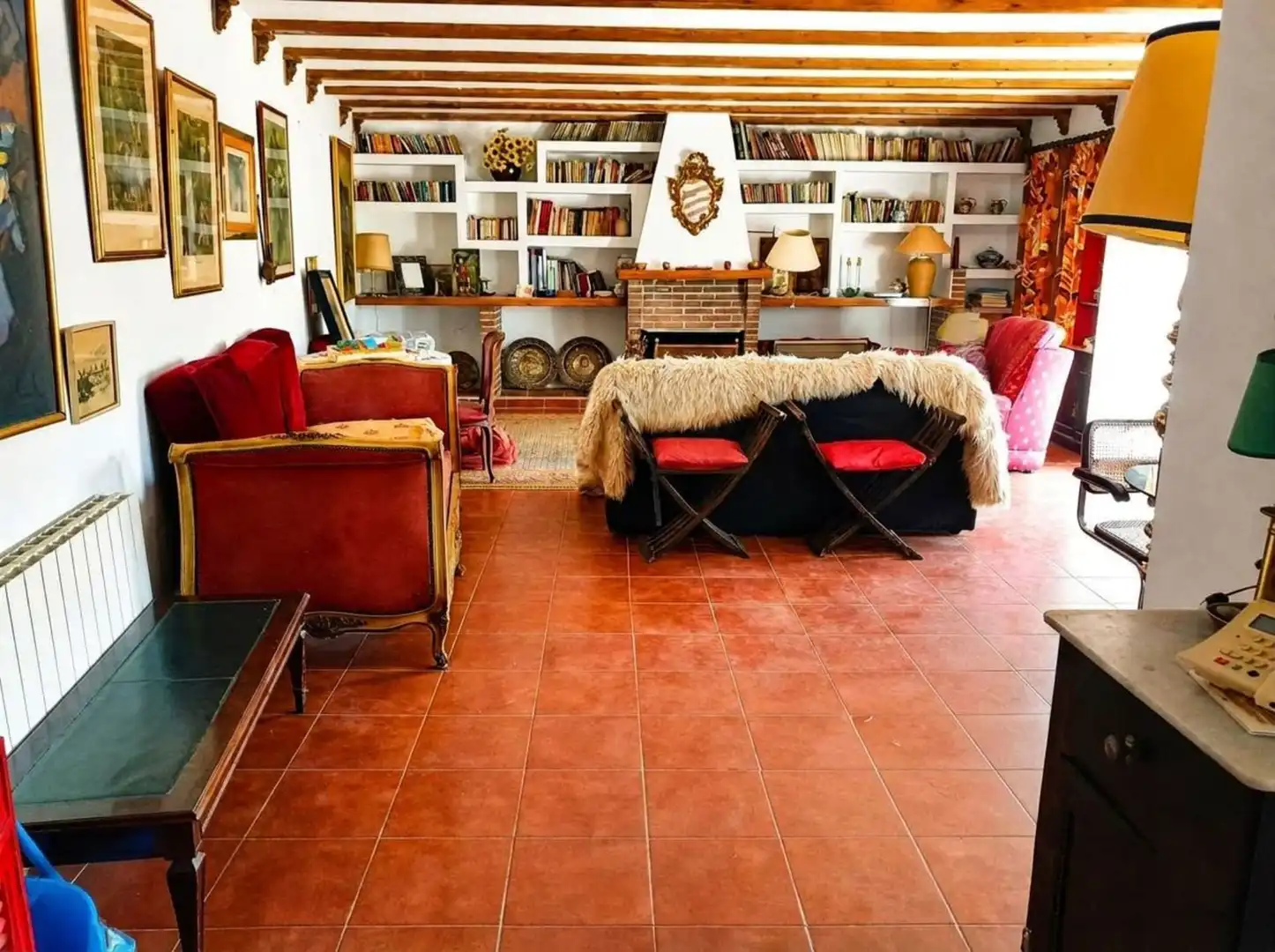 Sala d'estar de Finca rústica en venda en Alhama de Aragón amb Calefacció, Terrassa i Traster